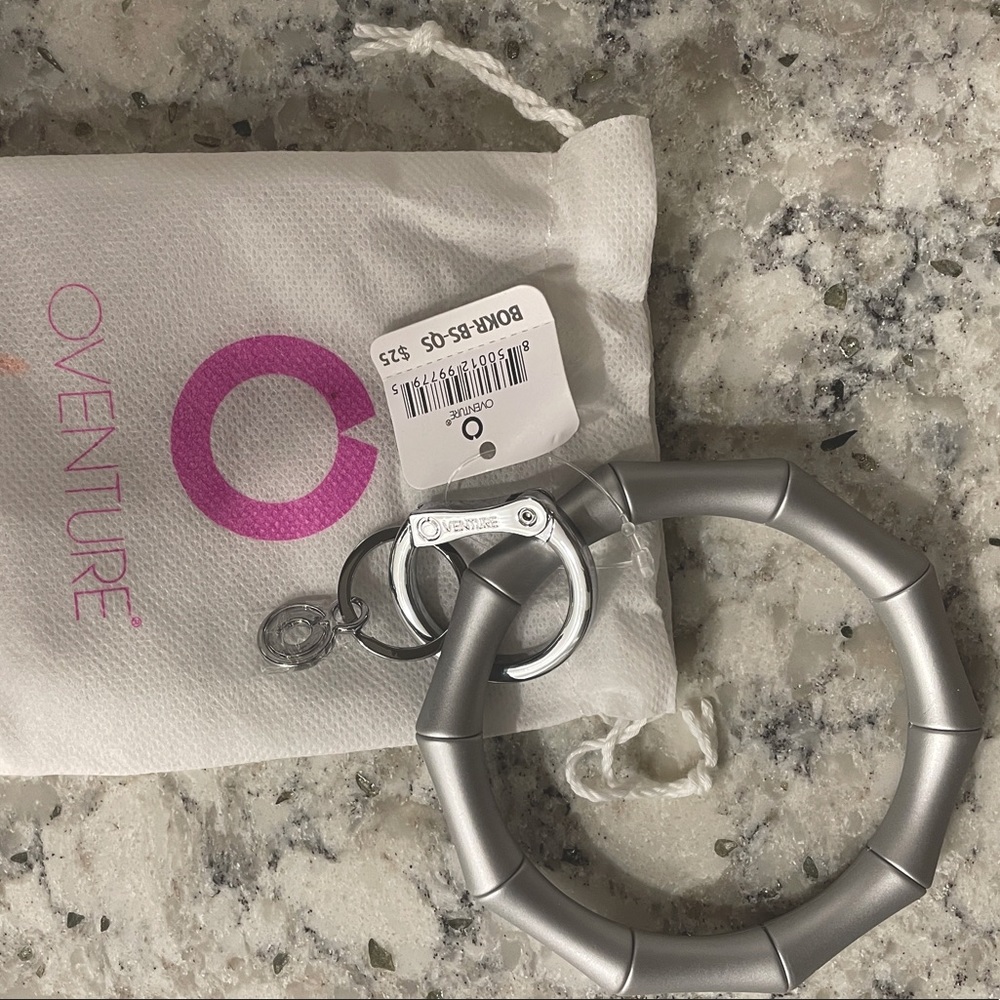 Silver Silicone Oventure Big O® Key Ring